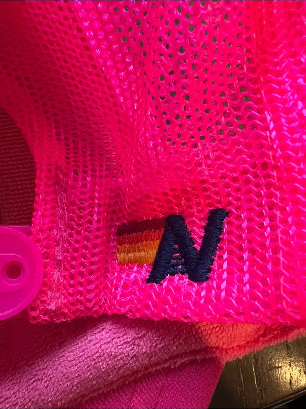 Aviator Nation Pink 'Stay Grounded' Rainbow Patch Cap
